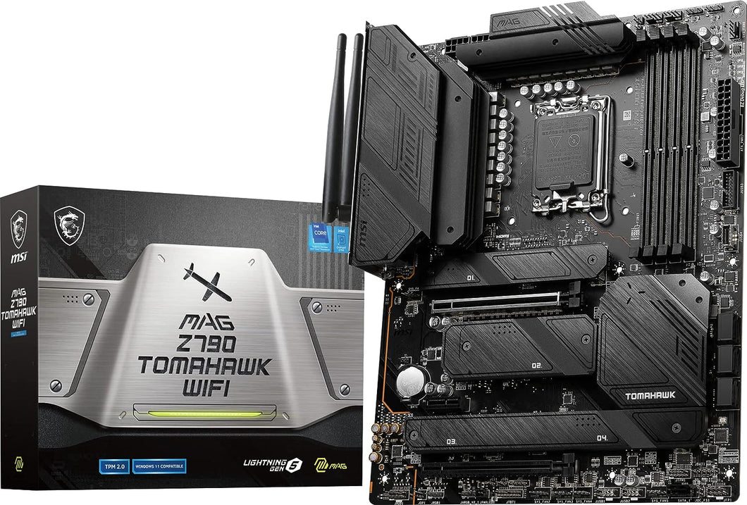 MSI MAG Z790 Tomahawk WiFi Gaming Motherboard (Supports 12th/13th Gen Intel Processors, LGA 1700, DDR5, PCIe 5.0, M.2, 2.5Gbps LAN, USB 3.2 Gen2, Wi-Fi 6E, ATX)