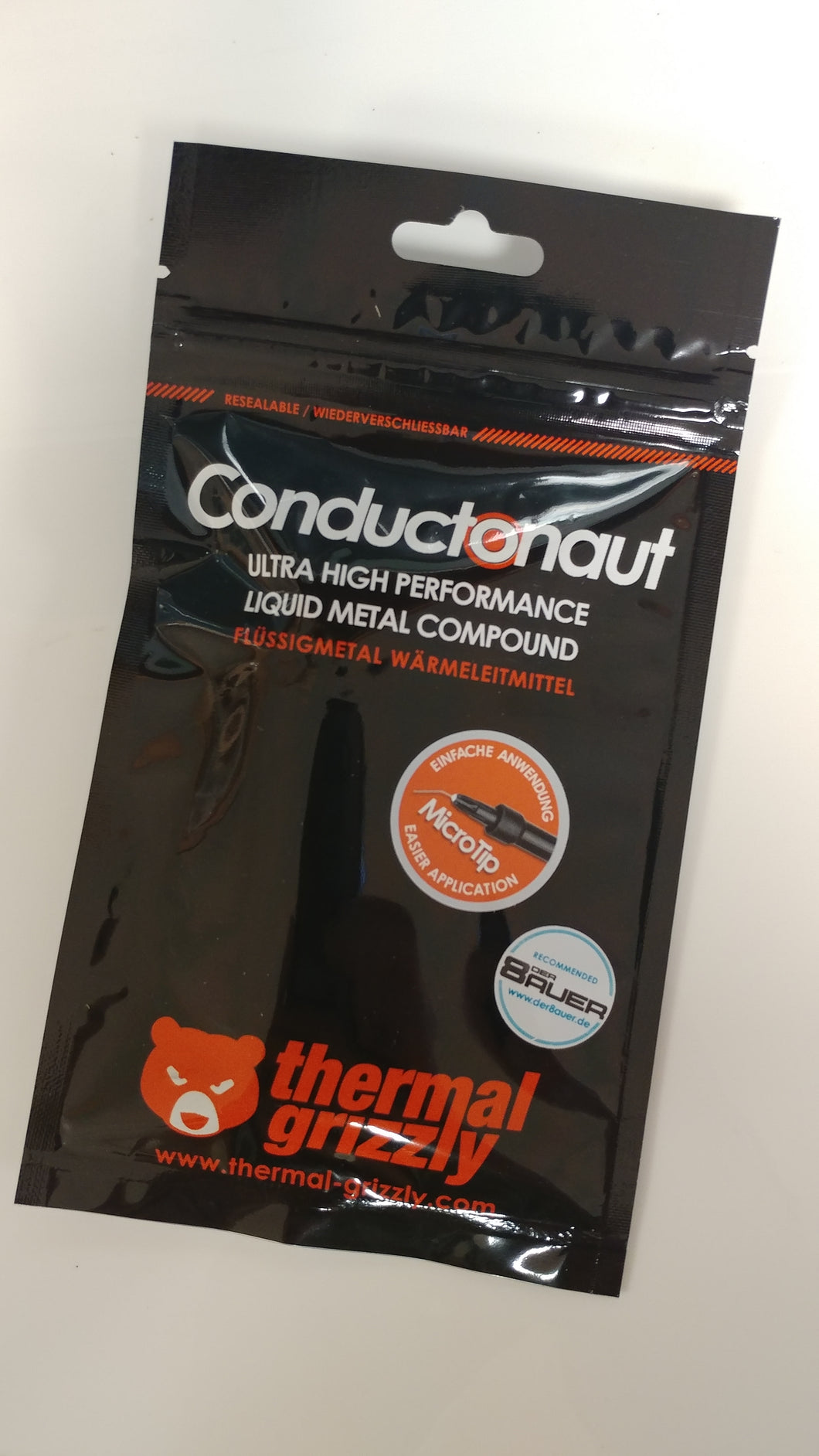 Thermal Grizzly, Conductonaut, Ultra High Performance Liquid Metal Compound - 1 Gram Set