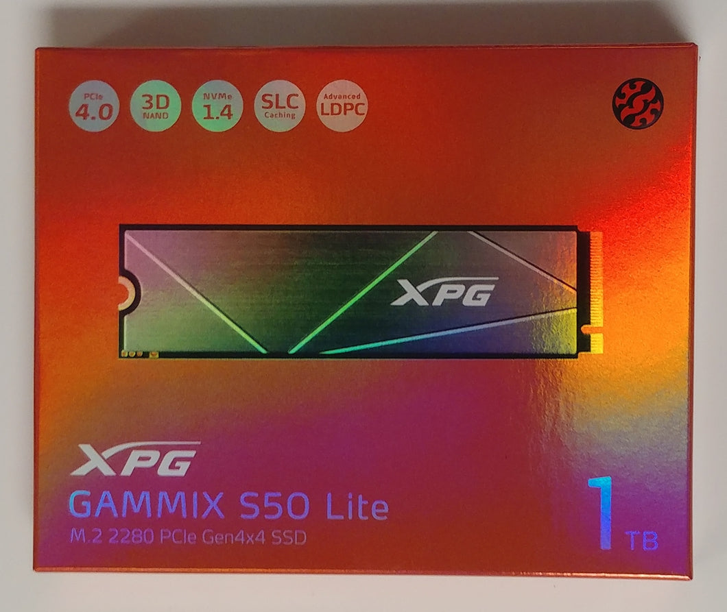 XPG GAMMIX S50 Lite 1TB M.2 2280 PCIe Gen 4.4 NVMe 1.4 Internal SSD (AGAMMIXS50L-1T-C)